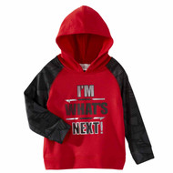 Infant Boys Red & Black I'm What's Next Hoodie Baby Athletic Sports Sweatshirt