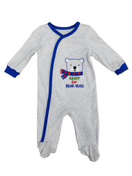 Infant Boys Heather Gray Ready For Bear Hugs Sleep & Play Pajama Sleeper