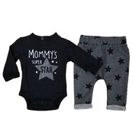 Infant Boys 2-Piece Mommys Super Star Bodysuit & Pants Set