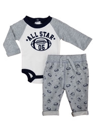 Infant Boys 2-Piece All Star Football Long Sleeve Bodysuit & Pants Set