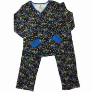 Womens Happy Bunny Stocking Pajamas Christmas Tree Santa Hat Thermal Sleep Set