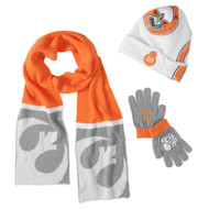 Star Wars Boys White & Orange BB8 Knit Beanie Hat Scarf & Gloves Set Droid