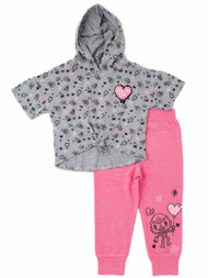 Toddler Girls Creature of Love Outfit Frankenstein Monster Shirt & Leggings