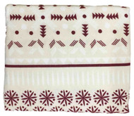 HD Heavyweight Ivory & Red Fairisle Flannel Sheet Set Full Bed Sheets Bedding