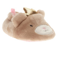 Infant Girls Plush Brown Princess Bear Baby Slippers Prewalk House Shoes