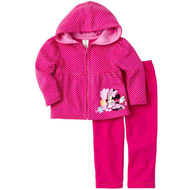 Infant Girls Minnie Mouse Daisy Polka Dot Sweatsuit Outfit