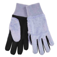 Womens Fuzzy Purple Pro-Text Tech & Text Smart Gloves