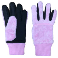 Womens Fuzzy Pink Pro-Text Tech & Text Smart Gloves