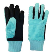 Womens Fuzzy Blue Pro-Text Tech & Text Smart Gloves