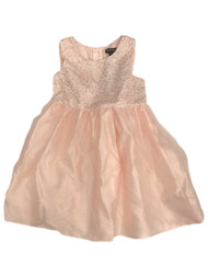 Girls Pastel Pink Sequin Tulle Skirt Holiday Party Flower Girl Dress