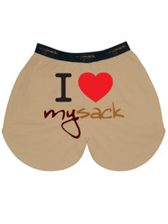 My Sack Ballsy Boxers Mens I Love My Sack Testicle Shaped Boxer Shorts