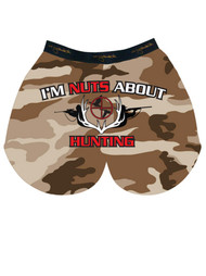 My Sack Ballsy Boxers Mens I'm Nuts About Hunting Camo Testicle Boxer Shorts