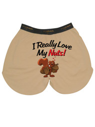 My Sack Ballsy Boxers Mens I Really Love My Nuts Squirrel Boxer Shorts