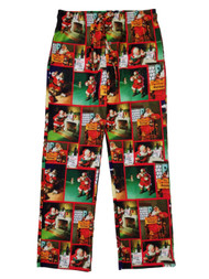 Coca-Cola Christmas Santa Mens Flannel Sleep Lounge Pants Pajama Bottoms