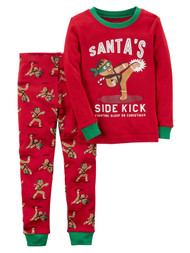 Infant & Toddler Boys Santas Side Kick Christmas Pajamas Gingerbread Man