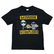 Boys Black Mission Accomplished Dog Ate My Homework Fistbump Graphic T-Shirt