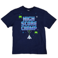 Boys Navy High Score Champ Video Game Graphic T-Shirt