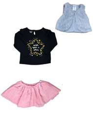 Infant Toddler Girls Pink Tutu Gray Vest Wish Upon A Star Outfit 3 Piece Outfit