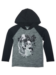 Star Wars Stormtrooper Little Boys Gray/Black Hooded Long Sleeve Shirt
