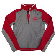Washington State Cougars Boys 1/4 Zip Athletic Long Sleeve Shirt
