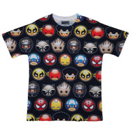 Marvel Comics Mens Black Spider-Man Iron Man Rocket Racoon Superhero T-Shirt