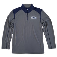 NFL Football Seattle Seahawks Mens Gray/Navy Jacket Long Sleeve Shirt