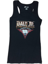 Womens Black #88 Dale Earnhart Jr Nascar Racing Tank Top Tee Shirt T-Shirt