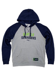 NFL Football Seattle Seahawks Mens Gray/Navy Pullover Hoodie Sweatshirt