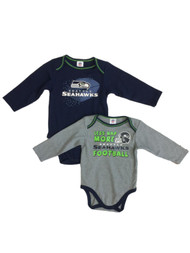 Infant Boys Less Nap More Seattle Seahawks Football 2 Pc Bodysuit Set NFL Baby