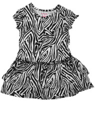 Infant & Toddler Girls Black & White Zebra Tiger Animal Print Sun Dress Sundress