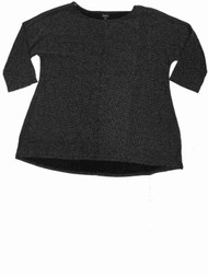 Womens Black & Gold Chevron Blouse 3/4 Sleeved Shirt Stretchy Dress T-Shirt