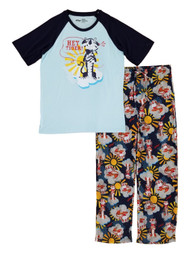 Mens 2-Piece Tony The Tiger T-Shirt & Flannel Pants Sleepwear Pajama Set