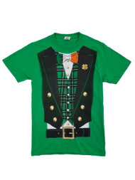 Mens Green St. Patrick's Day Leprechaun Costume Graphic T-Shirt