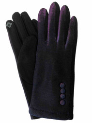 Womens Purple & Blue Metallic Stretch Fit Texting & Tech Touchscreen Gloves