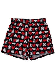 Justice League Movie DC Comics Mens Black Knit Boxers Boxer Shorts