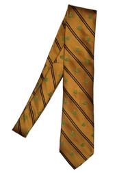 Men's Brown Neck tie Christmas Tree Copper Holiday necktie