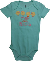 Infant Girls Chillin With My Chicks Spring Single Outfit Easter Baby Bodysuit