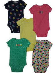 Carters Infant Girls Super Sweet Heart Polka Dot 5pc Bodysuits Set Outfit