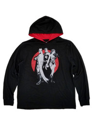 DC Comics Justice League Trinity Mens Black Lightweight Hoodie Shirt