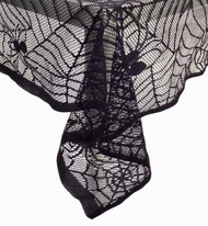 Halloween Black Spiderweb Lace Tablecloth - Fabric Table Cloth 60X84 Ob