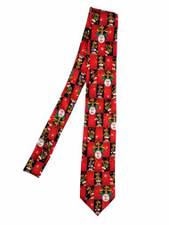 Men's Red Christmas Rock n' Roll Reindeer with Holiday Necktie