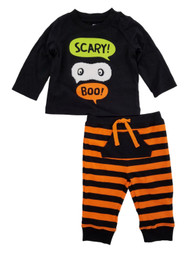 Infant Boys 2pc. Scary Boo Halloween Long Sleeve Shirt & Pants Set