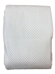 Holiday Ivory Tablecloth With Metallic Silver Fleck, Fabric Table Cloth 70 Round