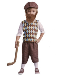 Toddler Lil Bearded Boys Golfer Costume Baby Golf Pro