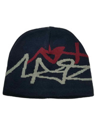 Men's Navy Graffiti Winter Beanie Stocking Cap Hat