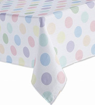 Celebrate Together Pastel Polka Dot Tablecloth, Woven Fabric 60X84 Obl