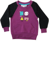 Infant & Toddler Girls Shape Emotion Pullover Baseball Sweatshirt