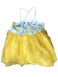 Infant Girls Yellow & Green Lemon Fruit Tank Top Tutu Skirt Summer Party Dress