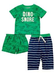 Carters Infant & Toddler Boys 3-Piece Dino-Snore Sleepwear Pajama Set