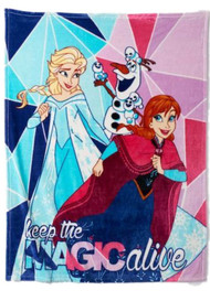 Disney Frozen Micro Plush Throw Blanket Anna & Elsa - Keep The Magic Alive